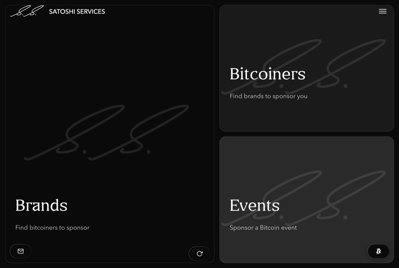 The Sponsorship — Satoshi Services brands, bitcoiners and events